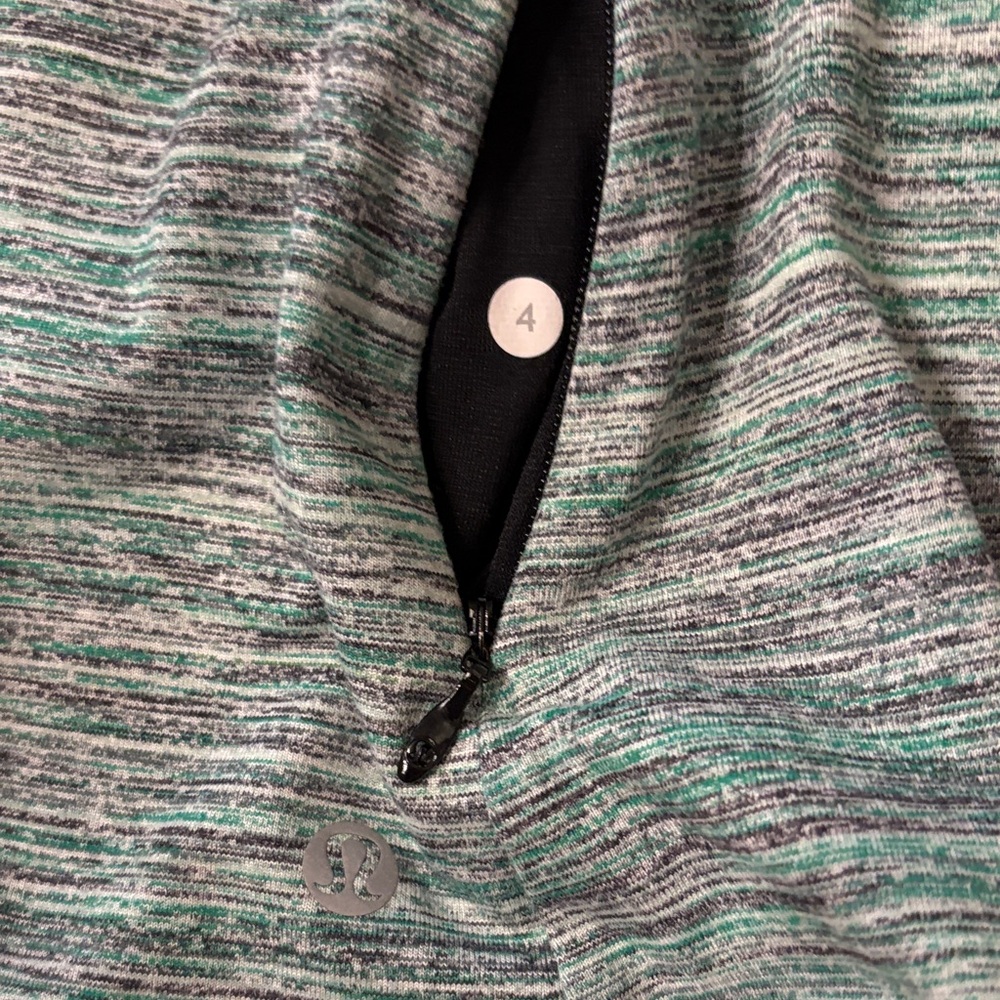 Lululemon Space Dye Camo Forage RunderfulWomen's Heathered Green Long Sleeve Top - Picture 5 of 8